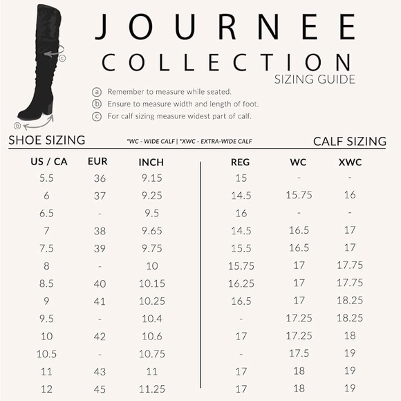 Journee Collection Over The Knee Heeled Boots Wide Calf Vegan Leather Size 10WC - Picture 16 of 16